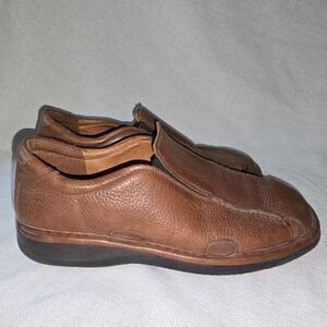 Johnston & Murphy Men's Brown Leather Slip-On Shoes Sz. 10 Leather Upper Travel